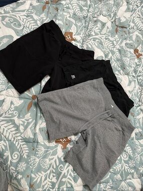 Russell Athletic Black & Gray Women’s Athletic Shorts Pack